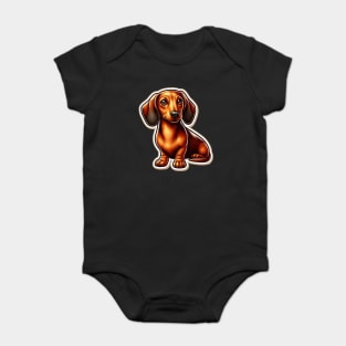 Whimsical Royal Miniature Dachshund Puppy Creations Must-Have Items Baby Bodysuit